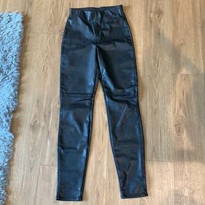 Faux leather pants